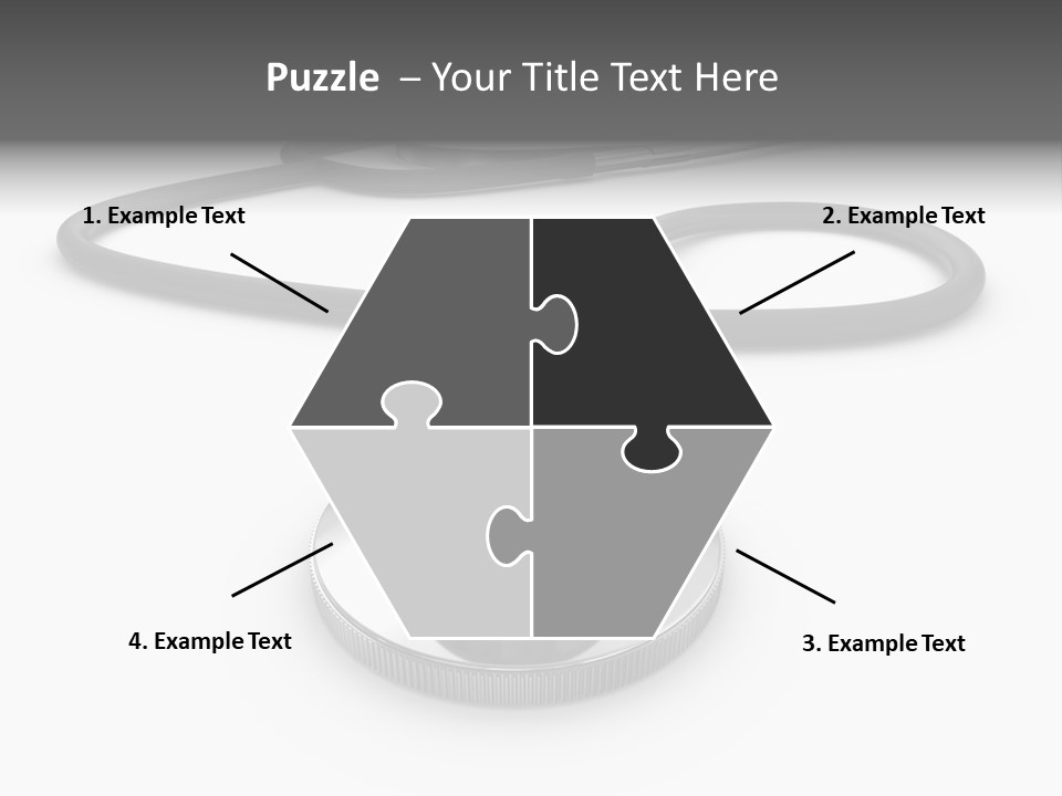 Work Tool Stethoscope Isolated PowerPoint Template