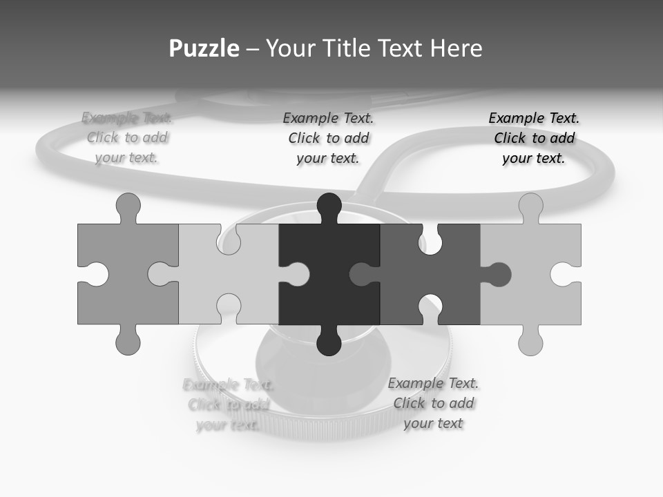 Work Tool Stethoscope Isolated PowerPoint Template