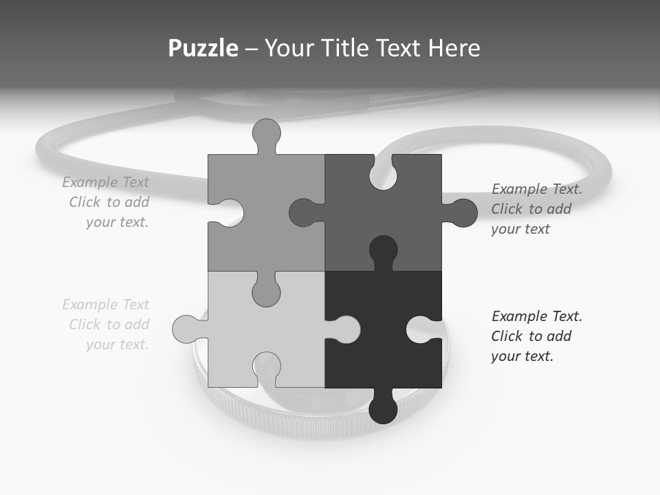 Work Tool Stethoscope Isolated PowerPoint Template