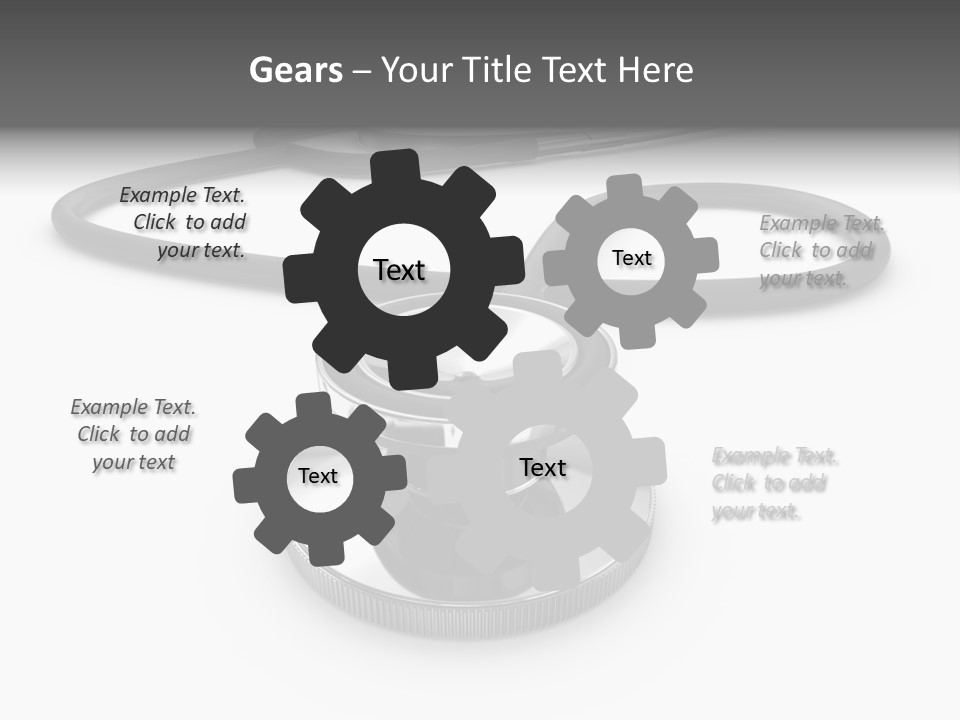 Work Tool Stethoscope Isolated PowerPoint Template