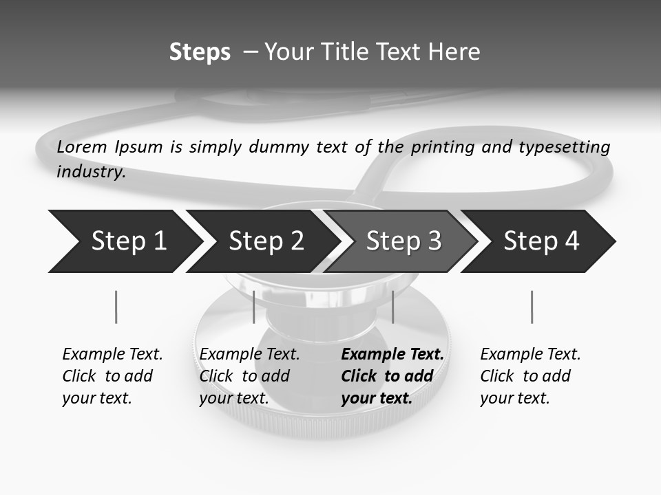 Work Tool Stethoscope Isolated PowerPoint Template