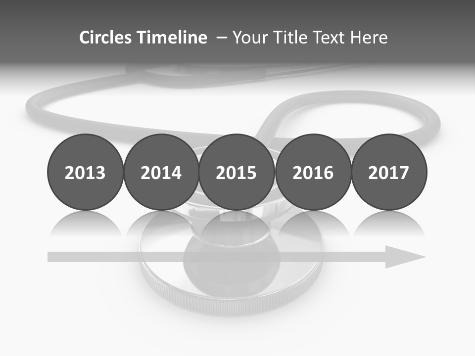 Work Tool Stethoscope Isolated PowerPoint Template