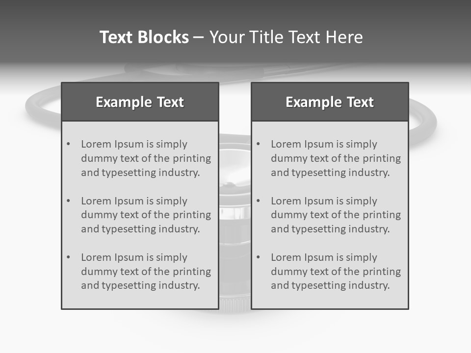 Work Tool Stethoscope Isolated PowerPoint Template