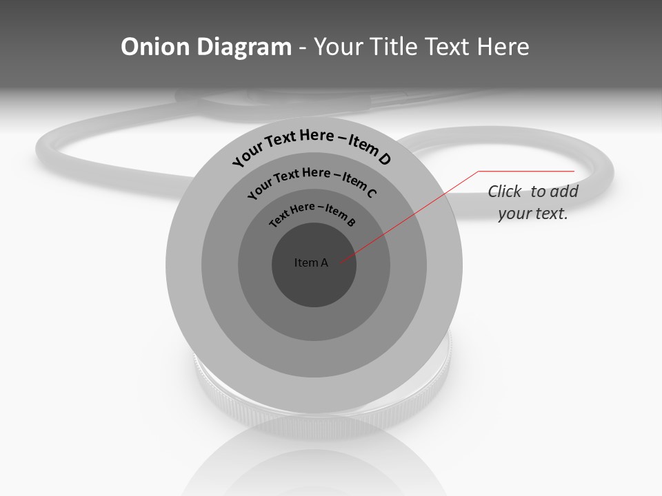 Work Tool Stethoscope Isolated PowerPoint Template