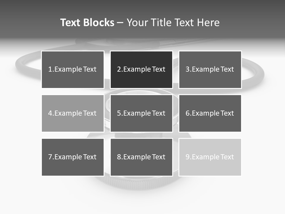Work Tool Stethoscope Isolated PowerPoint Template