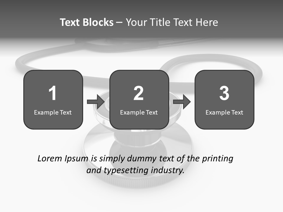 Work Tool Stethoscope Isolated PowerPoint Template