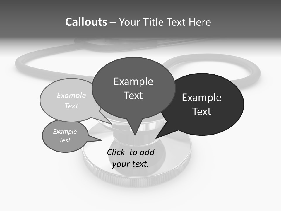 Work Tool Stethoscope Isolated PowerPoint Template