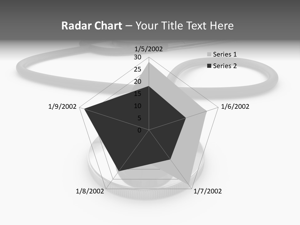 Work Tool Stethoscope Isolated PowerPoint Template