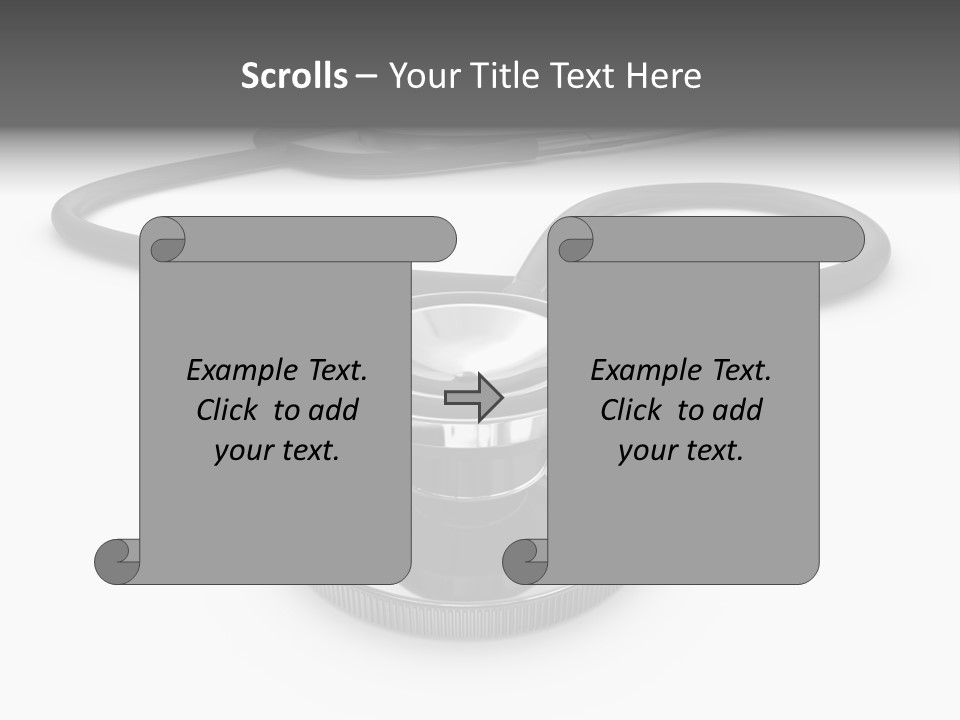 Work Tool Stethoscope Isolated PowerPoint Template
