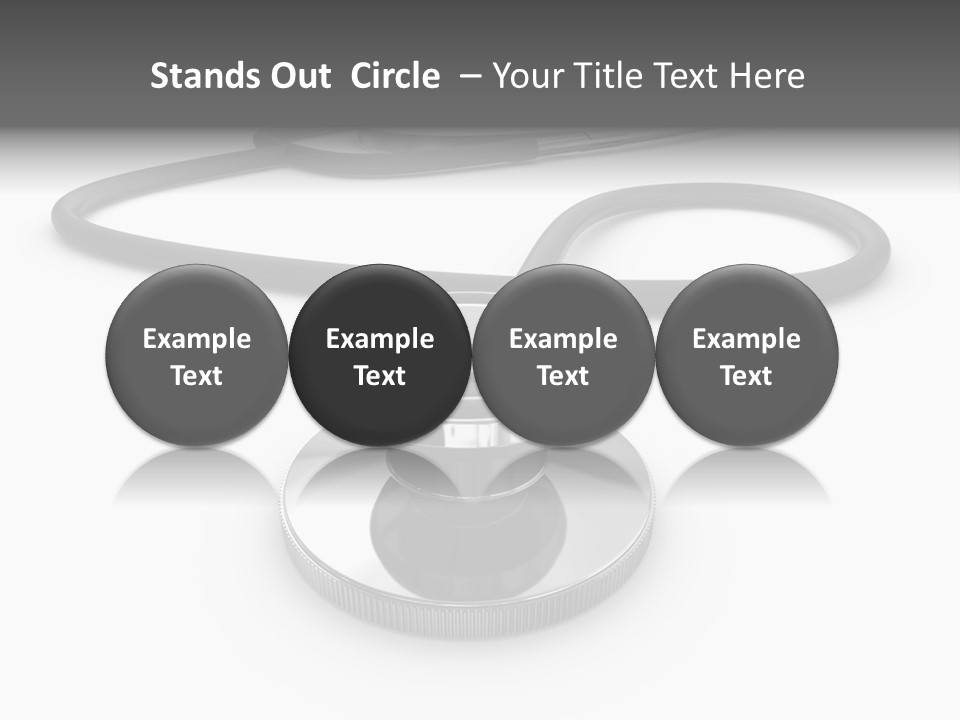 Work Tool Stethoscope Isolated PowerPoint Template