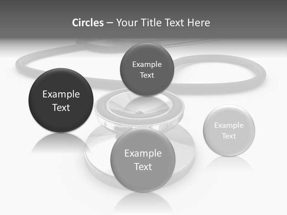 Work Tool Stethoscope Isolated PowerPoint Template