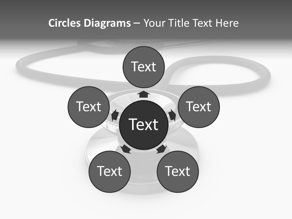 Work Tool Stethoscope Isolated PowerPoint Template