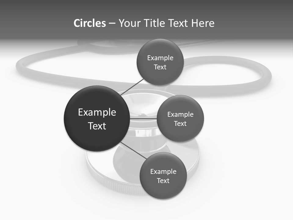 Work Tool Stethoscope Isolated PowerPoint Template