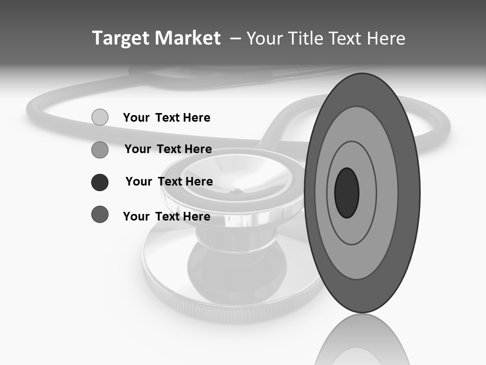 Work Tool Stethoscope Isolated PowerPoint Template