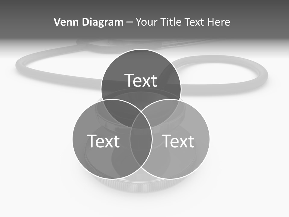 Work Tool Stethoscope Isolated PowerPoint Template