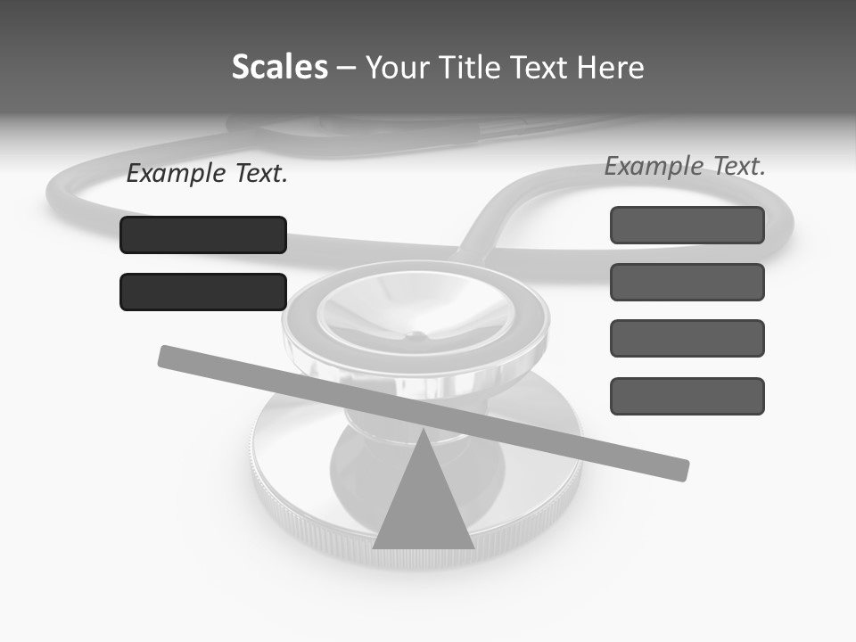 Work Tool Stethoscope Isolated PowerPoint Template