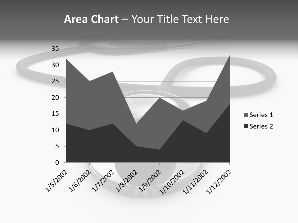 Work Tool Stethoscope Isolated PowerPoint Template