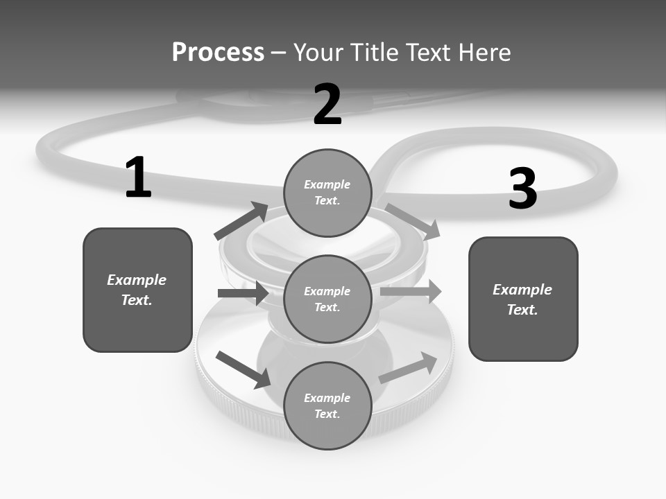 Work Tool Stethoscope Isolated PowerPoint Template