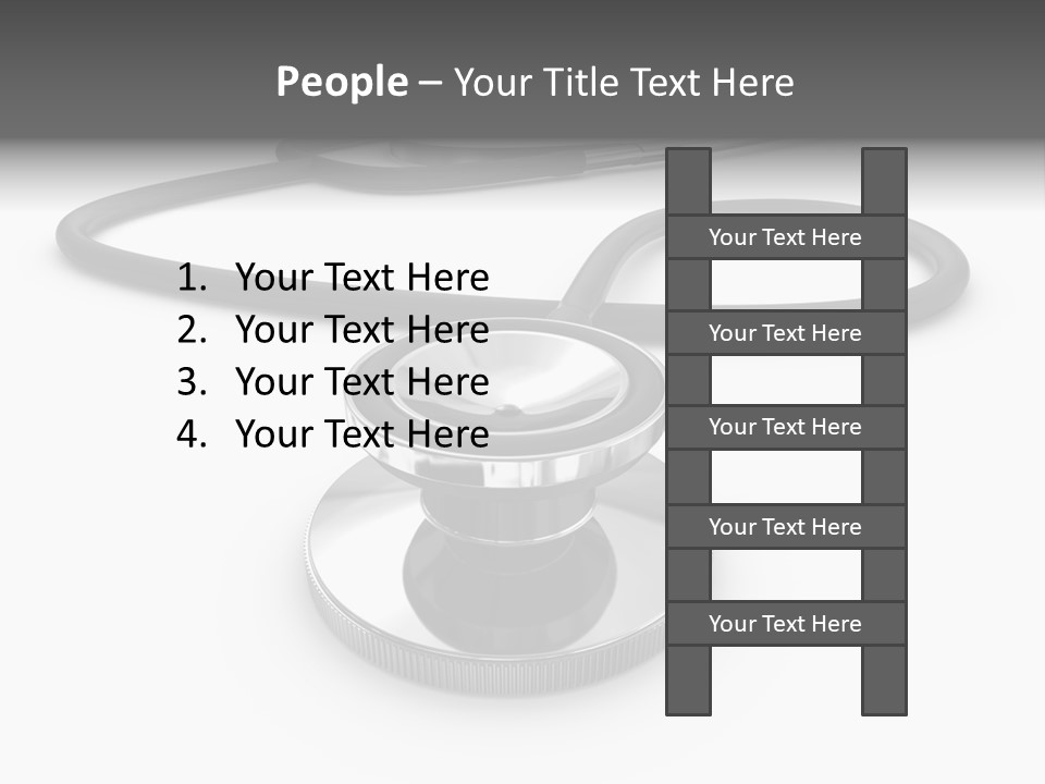 Work Tool Stethoscope Isolated PowerPoint Template