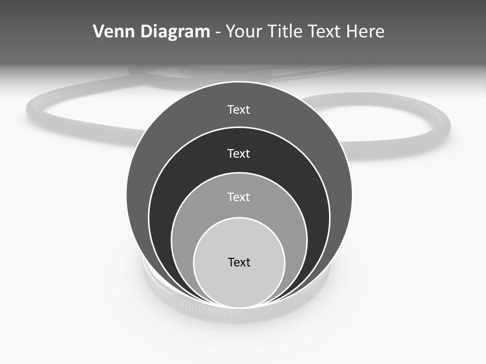 Work Tool Stethoscope Isolated PowerPoint Template