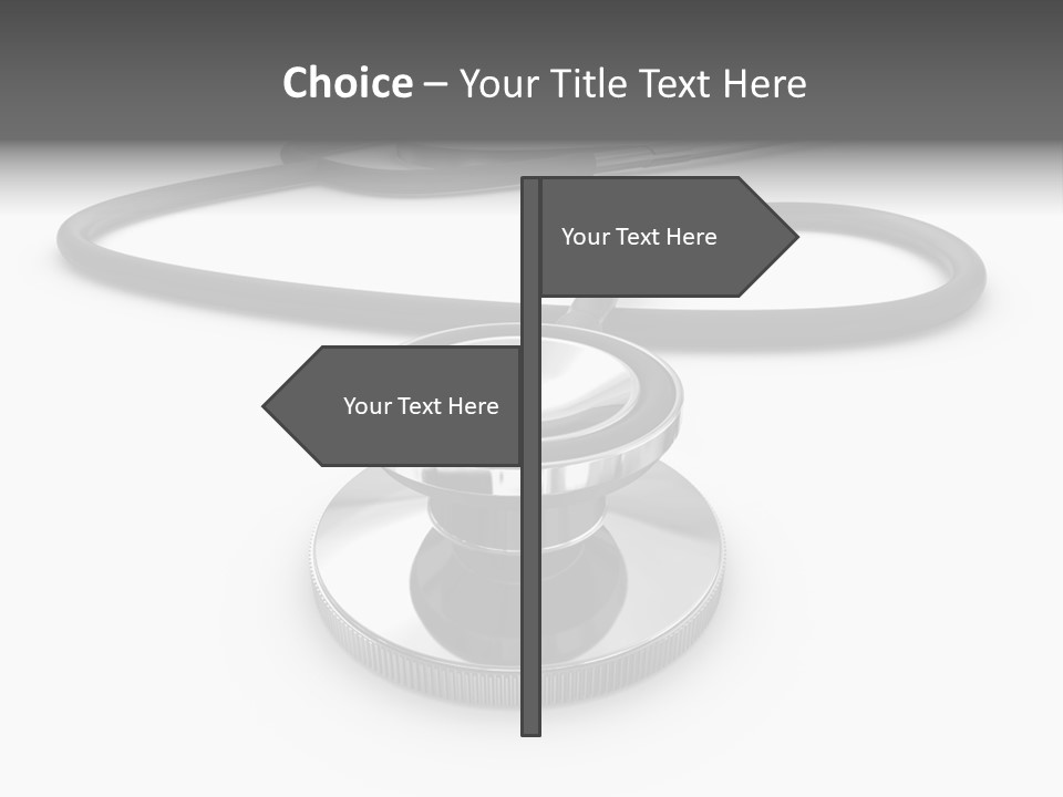 Work Tool Stethoscope Isolated PowerPoint Template