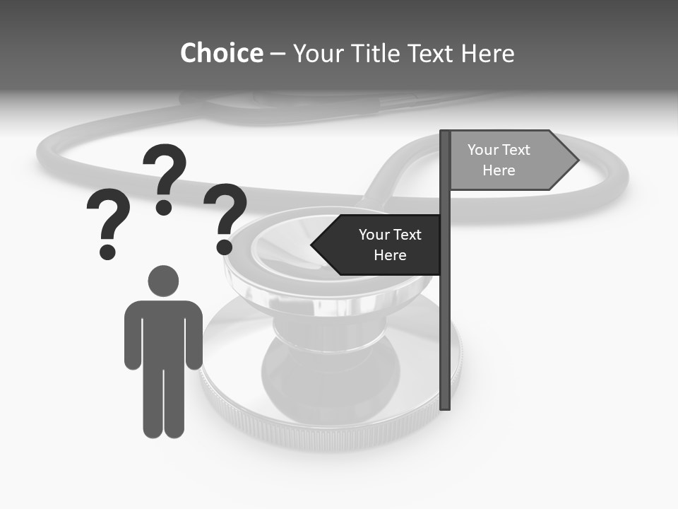 Work Tool Stethoscope Isolated PowerPoint Template