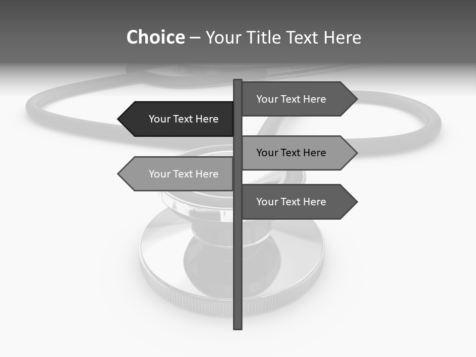 Work Tool Stethoscope Isolated PowerPoint Template