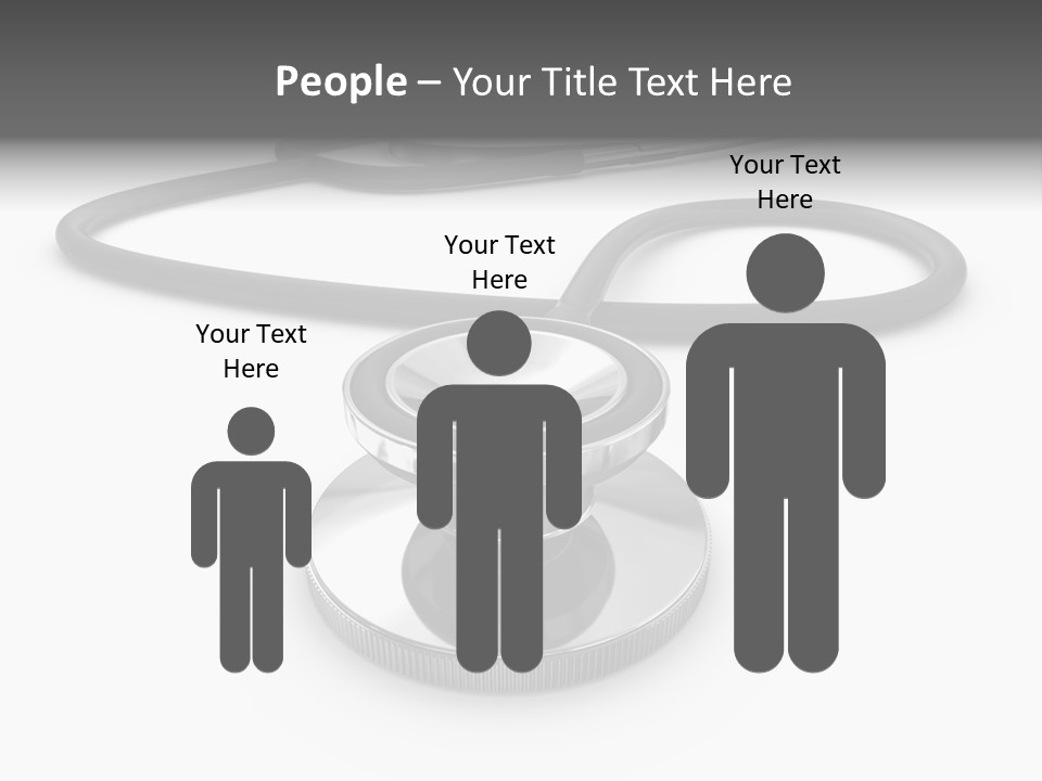 Work Tool Stethoscope Isolated PowerPoint Template