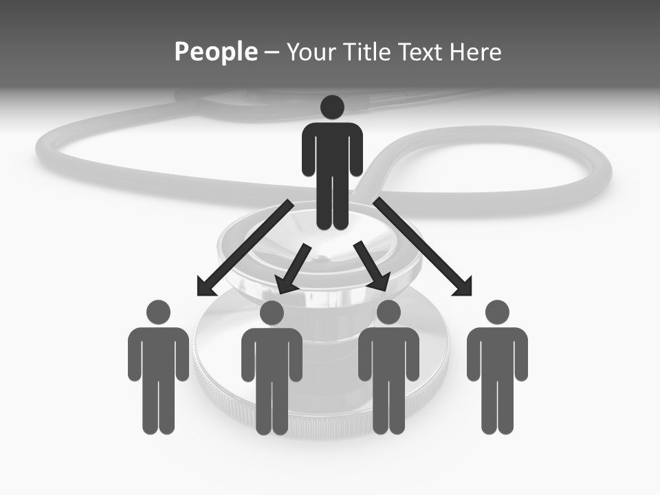 Work Tool Stethoscope Isolated PowerPoint Template