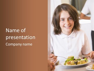 Dinner Vertical Looking PowerPoint Template