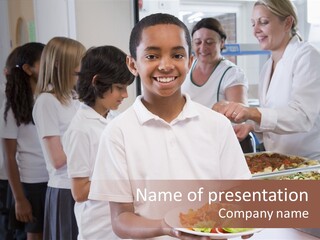 African Caucasian Dinner PowerPoint Template