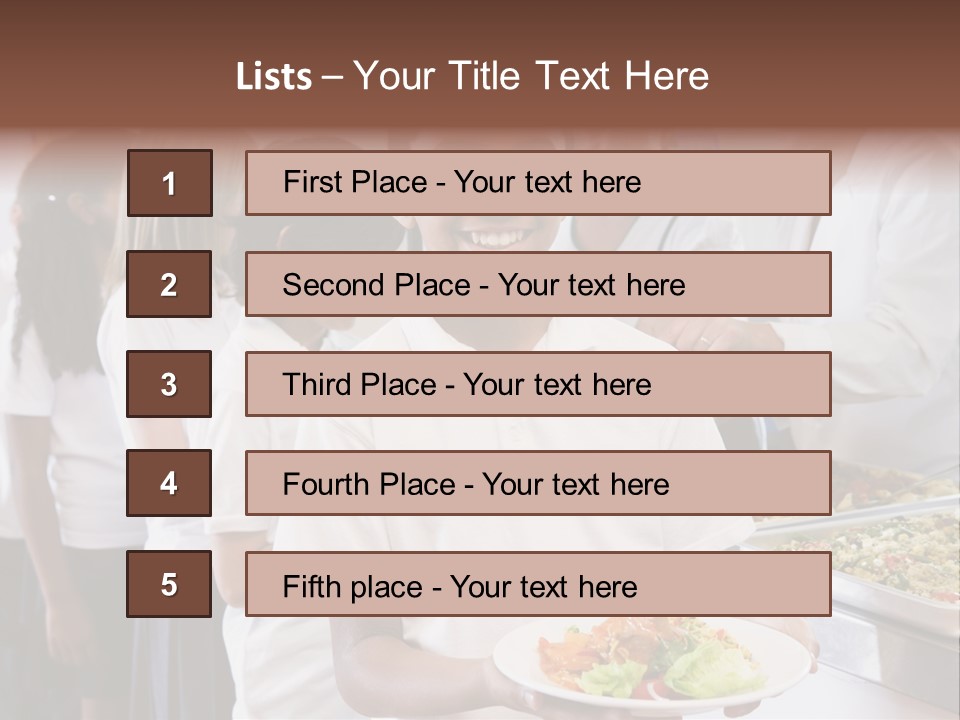 African Caucasian Dinner PowerPoint Template