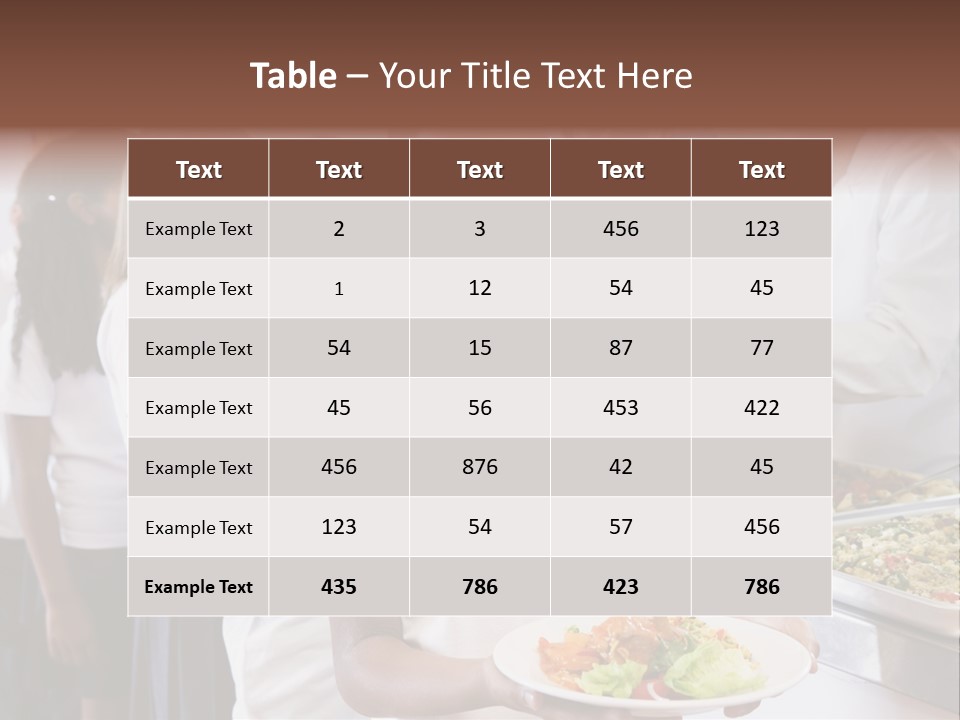 African Caucasian Dinner PowerPoint Template