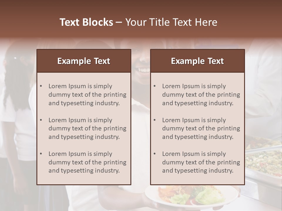 African Caucasian Dinner PowerPoint Template