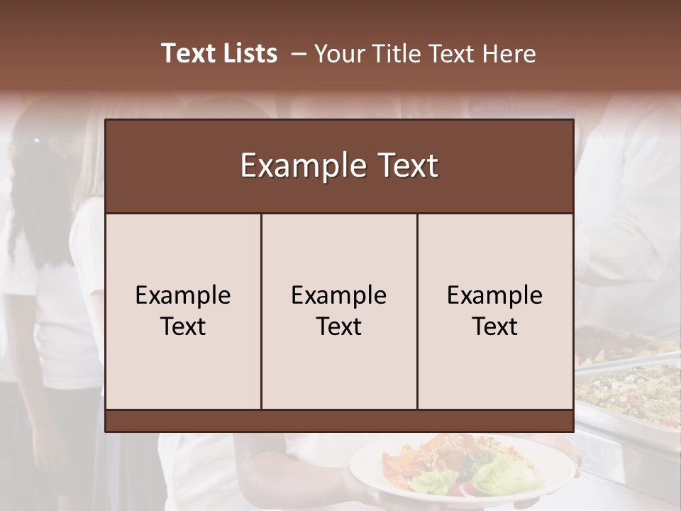 African Caucasian Dinner PowerPoint Template