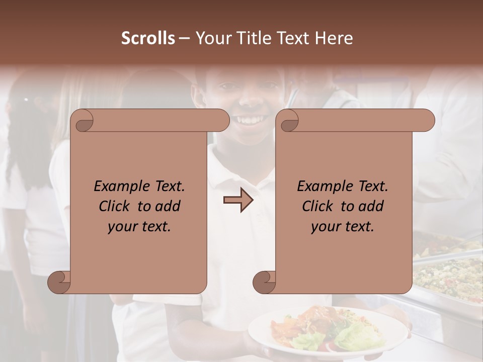 African Caucasian Dinner PowerPoint Template
