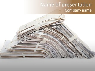 Office Folder Clerk PowerPoint Template