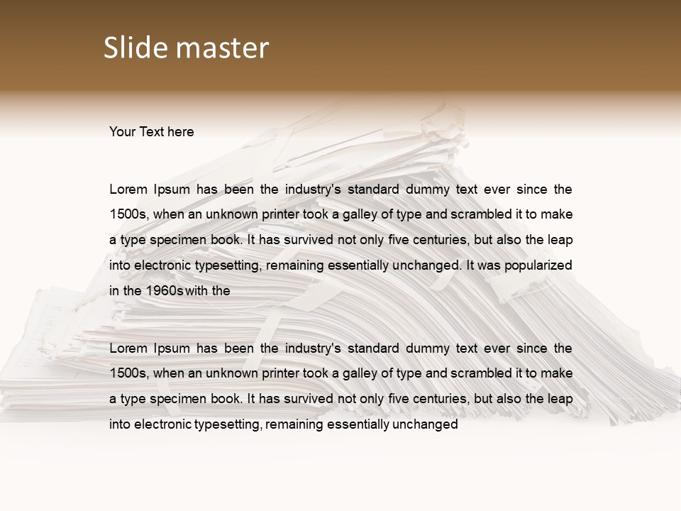 Office Folder Clerk PowerPoint Template