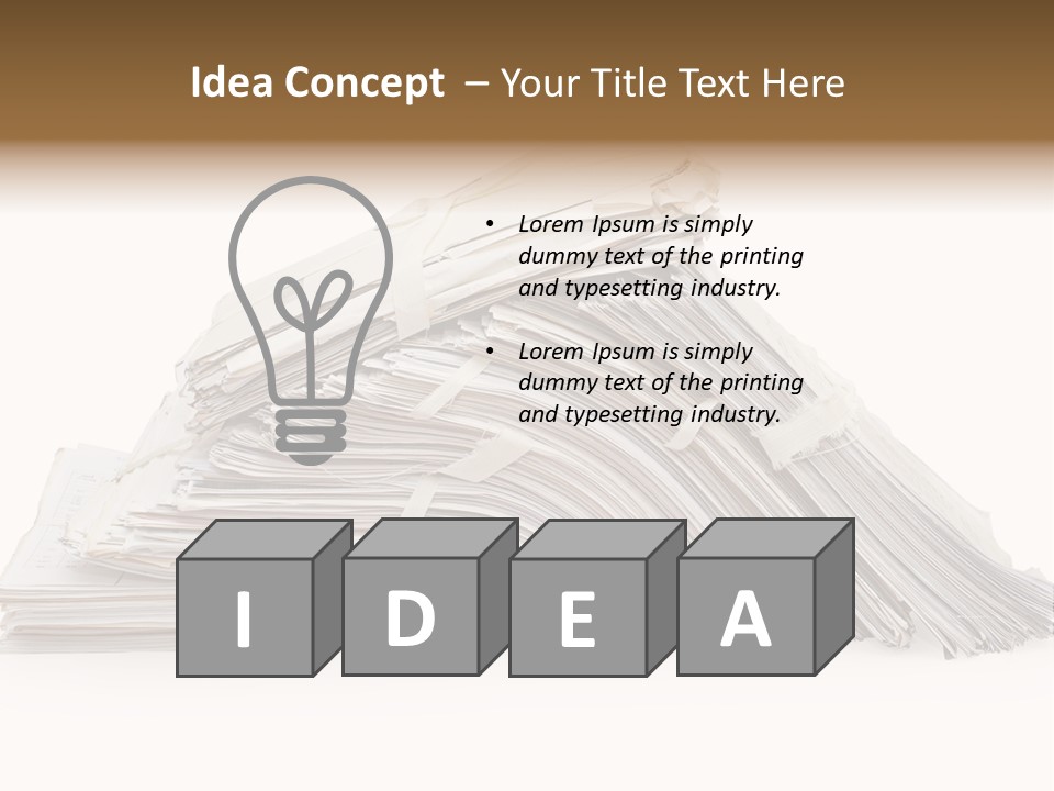 Office Folder Clerk PowerPoint Template