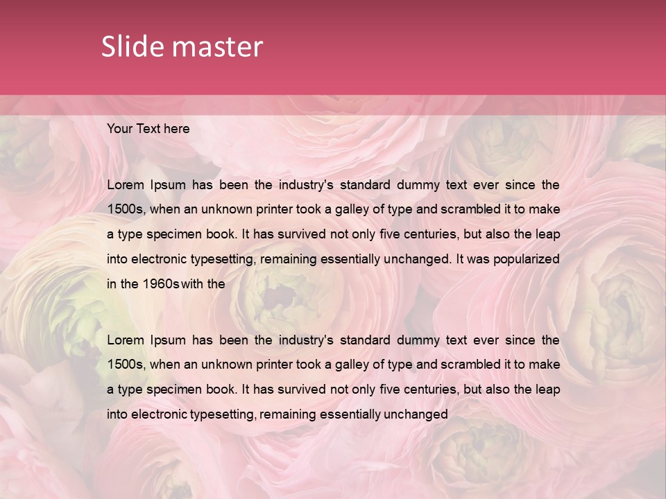 Romance Group Plant PowerPoint Template