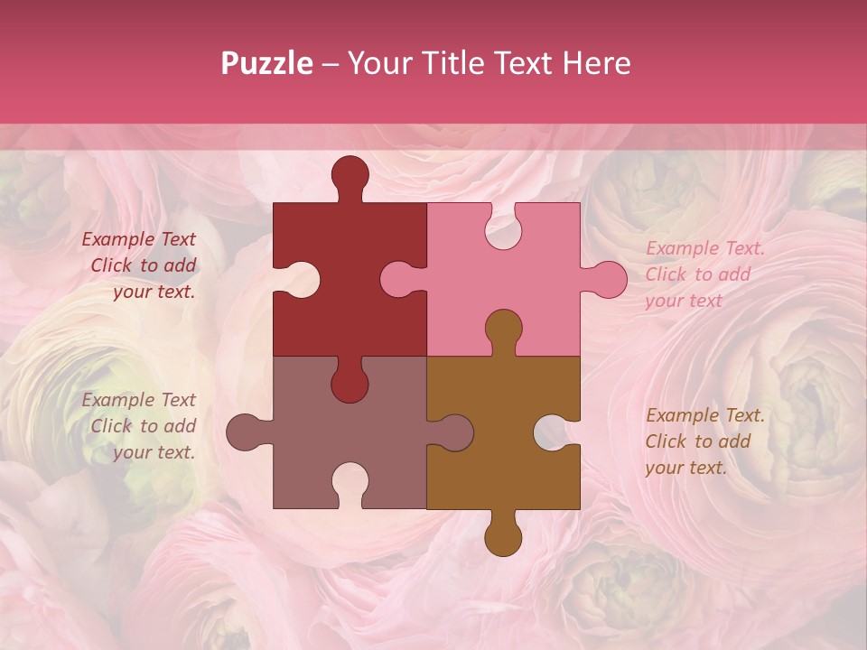 Romance Group Plant PowerPoint Template