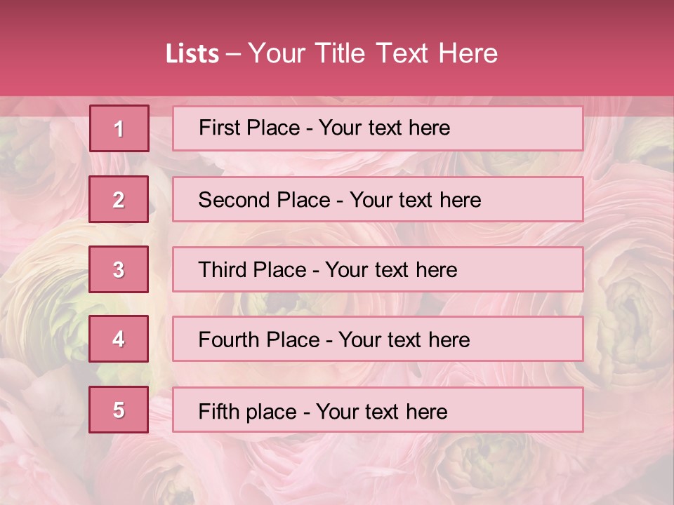 Romance Group Plant PowerPoint Template