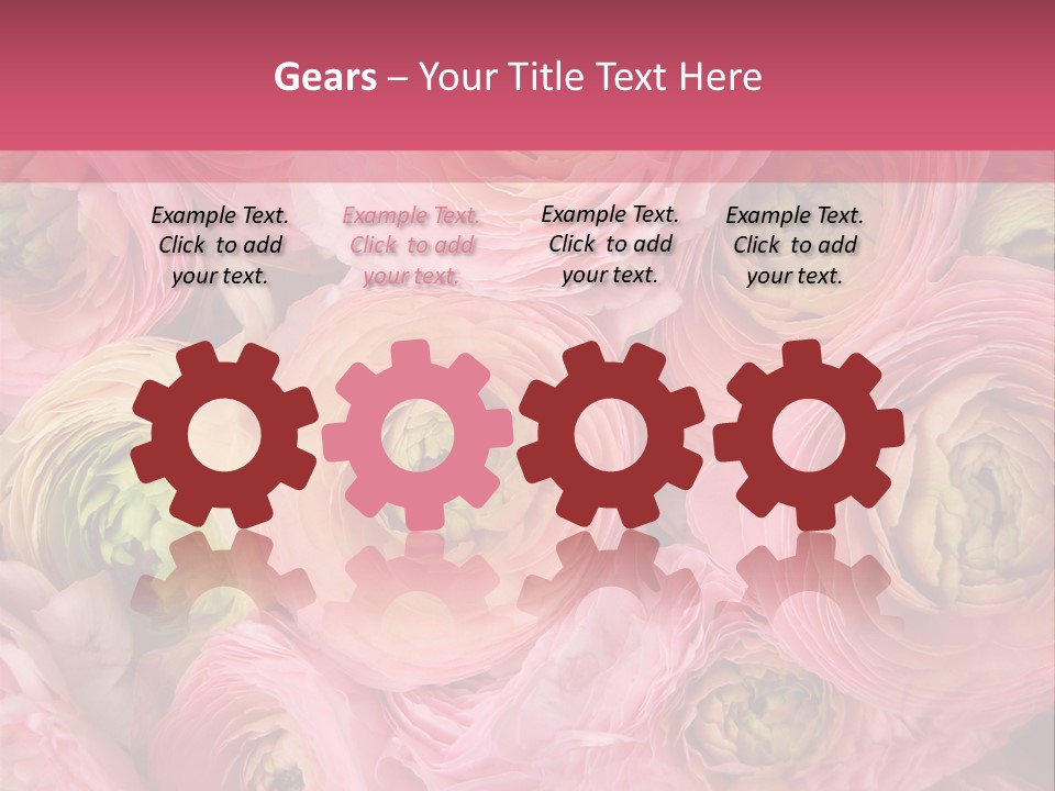 Romance Group Plant PowerPoint Template