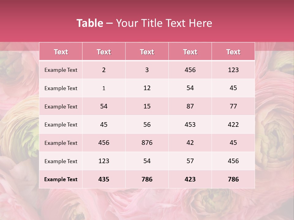 Romance Group Plant PowerPoint Template