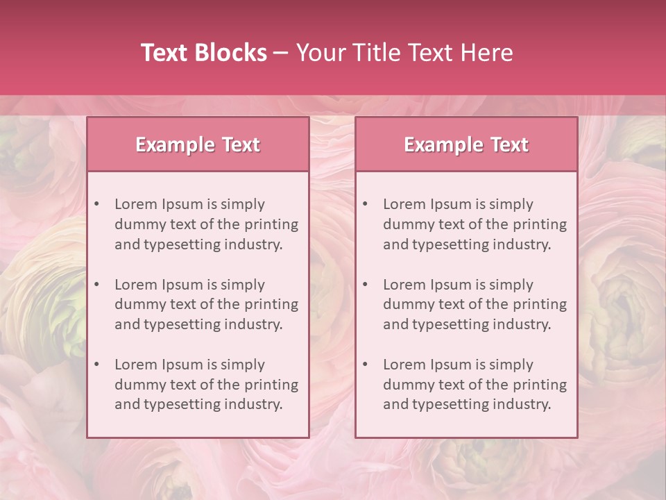 Romance Group Plant PowerPoint Template
