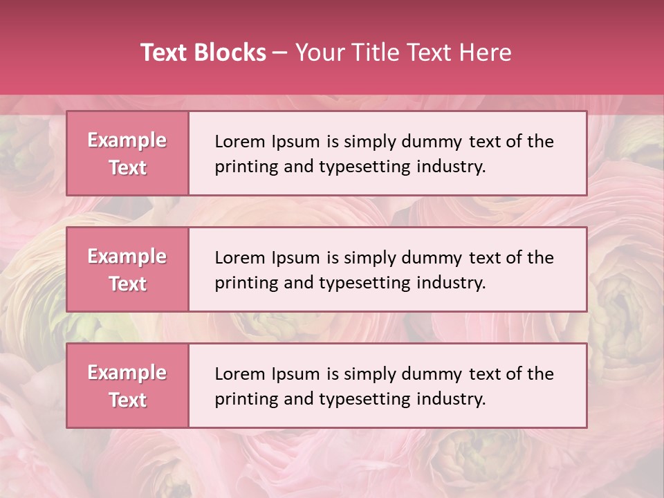 Romance Group Plant PowerPoint Template