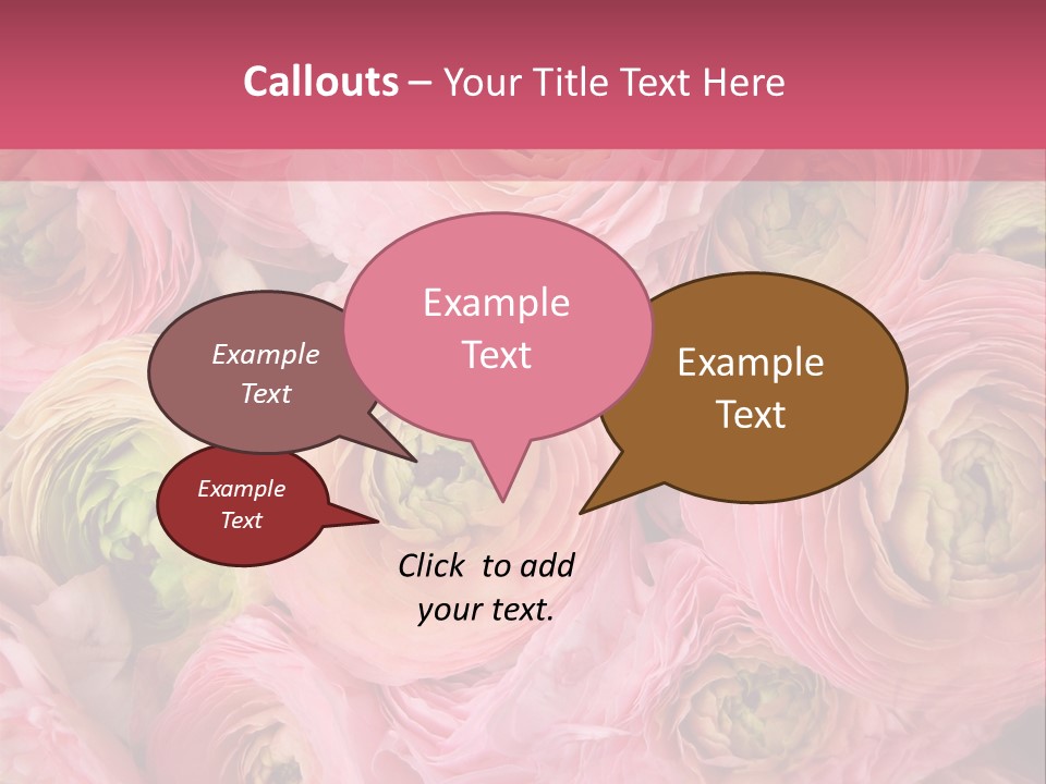 Romance Group Plant PowerPoint Template