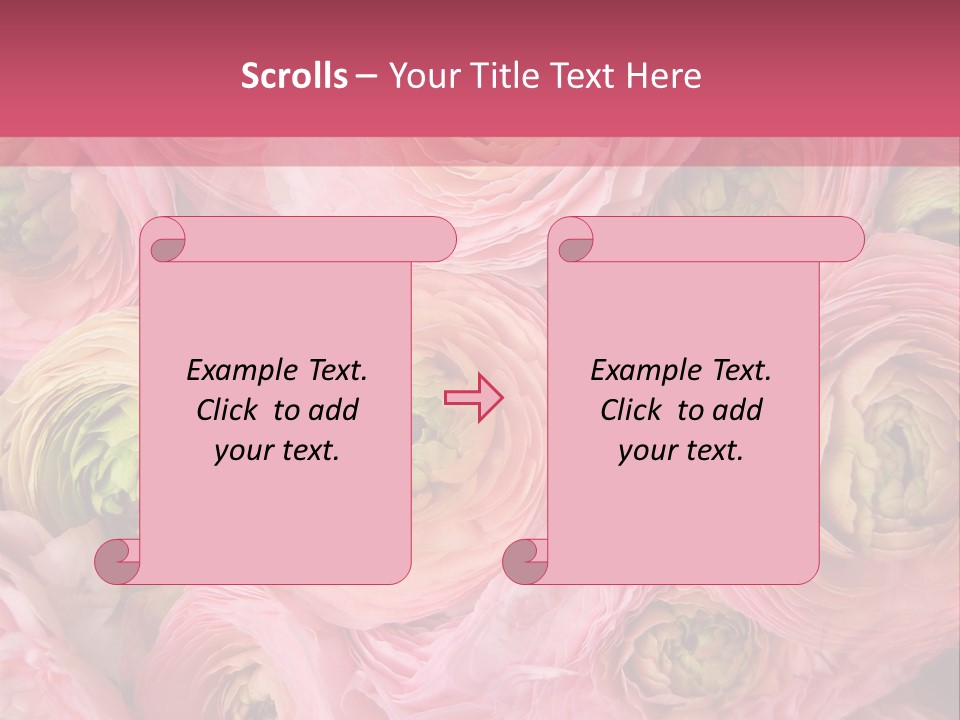 Romance Group Plant PowerPoint Template