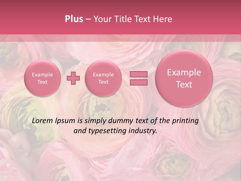 Romance Group Plant PowerPoint Template