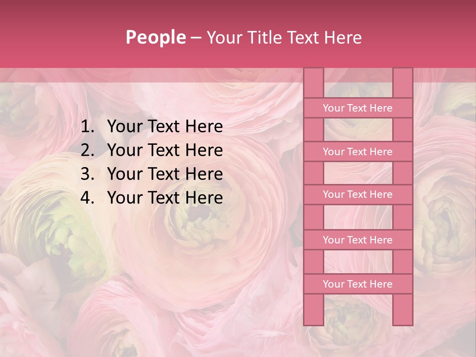 Romance Group Plant PowerPoint Template